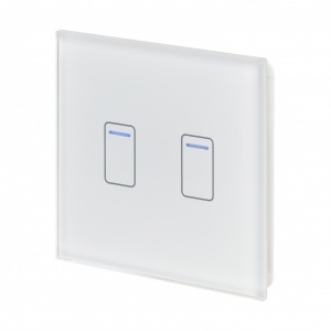 Crystal Touch Dimmer Switch 2G 1W - White